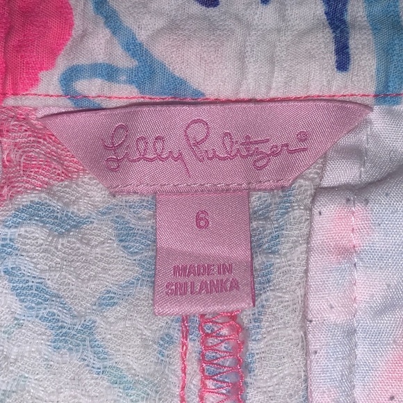 LILLY PULITZER ADIE Swept by the Tides Floral Shorts 6 EUC - Picture 8 of 8